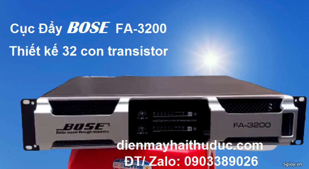Cục đẩy Bose FA-3200 thiết kế 32 con công suất lớn 2400W đến 4400W