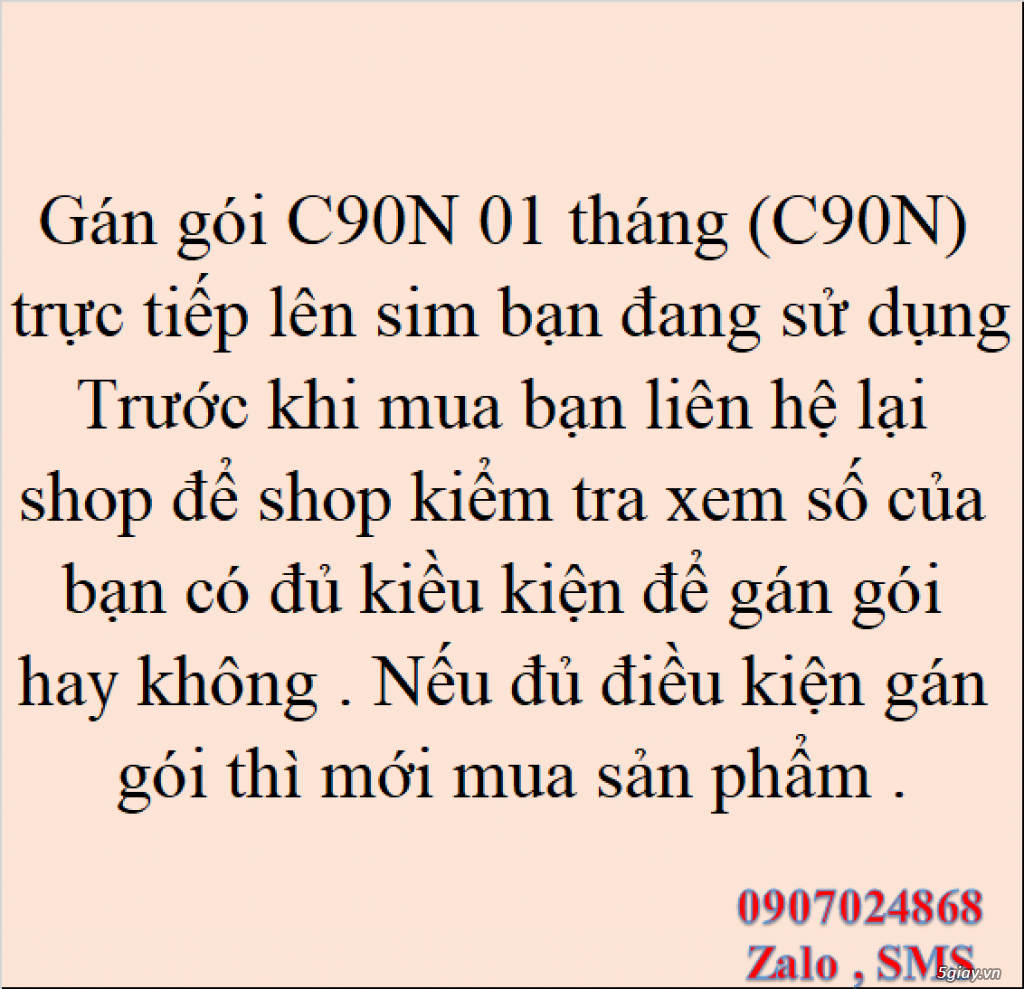 Gán gói C90N MOBIFONE . - 6