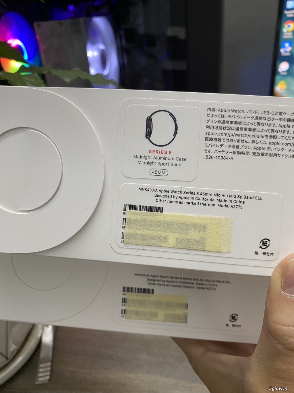 Đồng hồ Apple series 8 45mm midnight ESIM đời mới nhất new - 7