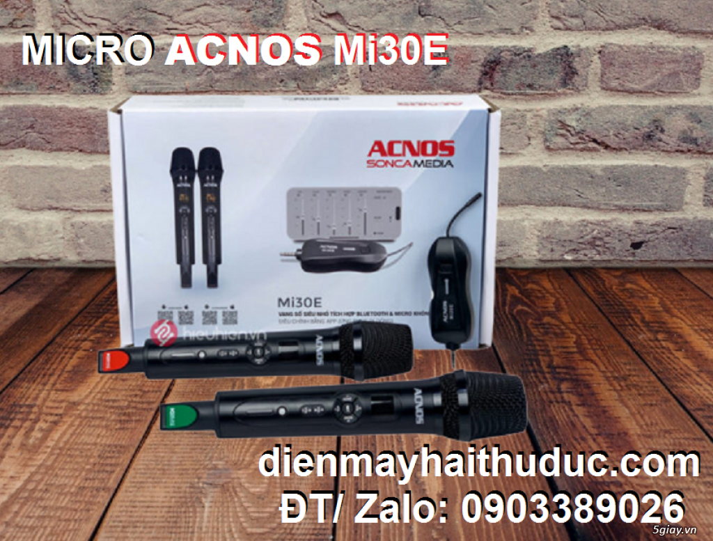 Micro không dây Acnos Mi30E kỹ thuật mới nhất trong dòng Micro