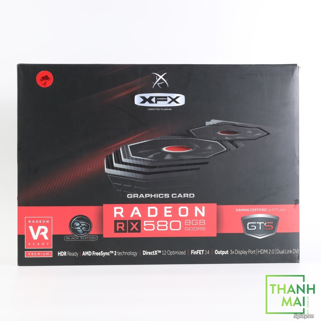 VGA XFX AMD RADEON RX 580 GTS Black Edition 8GB OC+ DDR5 ( RX-580P82 ) - 1