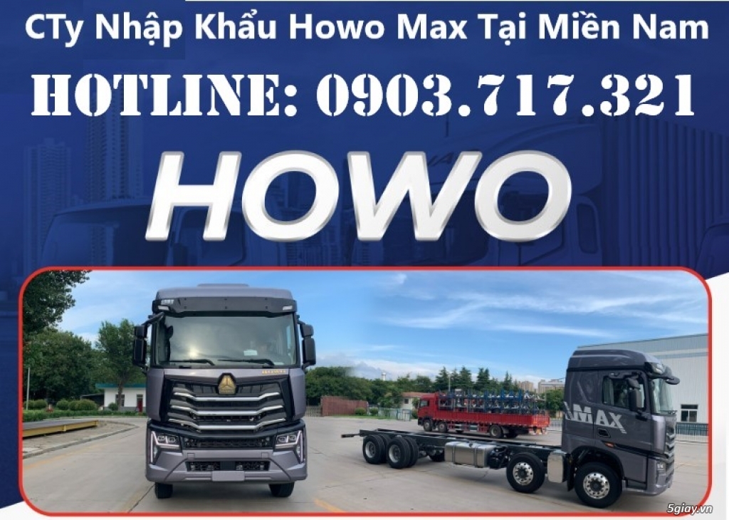Bán xe tải Howo Max 4 chân tải trọng 17t5 thùng 9m7 giao ngay - 4