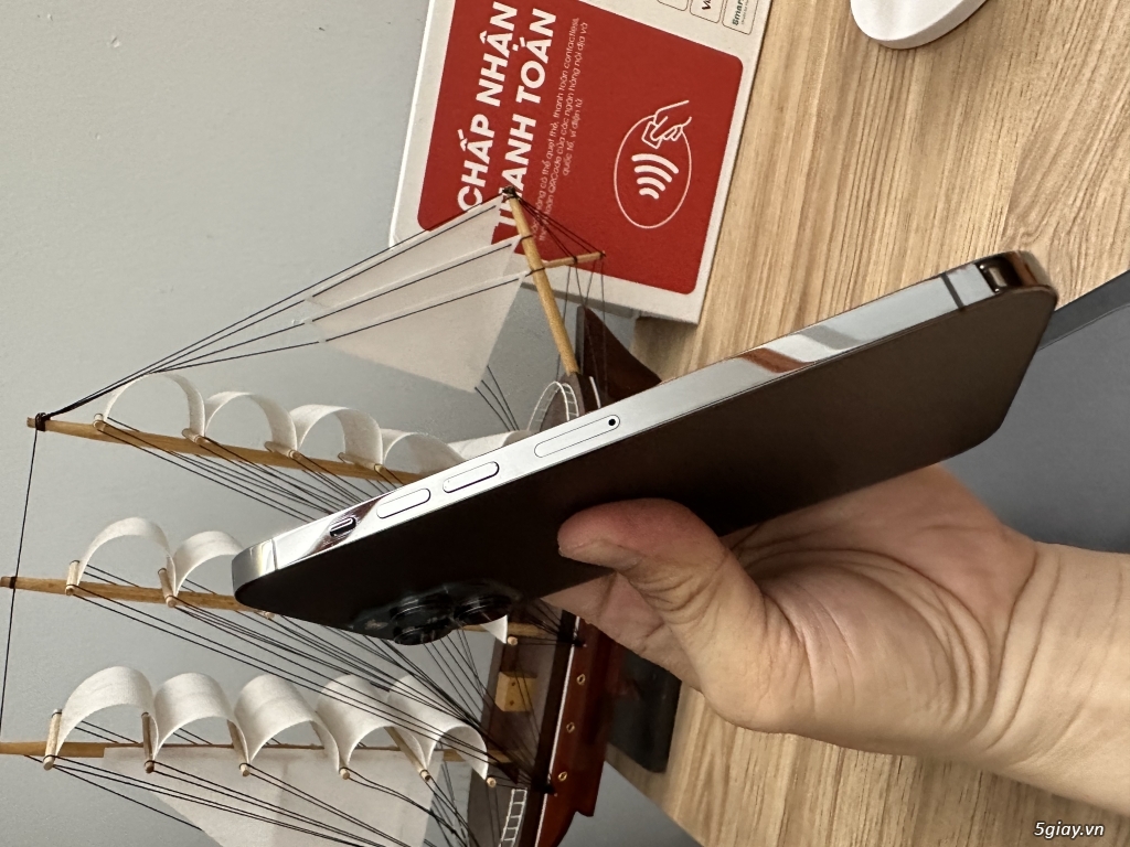 iPhone 13pro max fix iccid 128g Grey ko xài sim ghép - 4