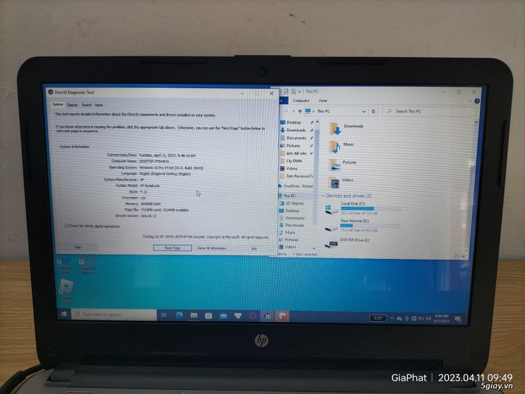 HP 14-AM, i5-6200U, Ram 4G, SSD 240G, 14 HD - 3