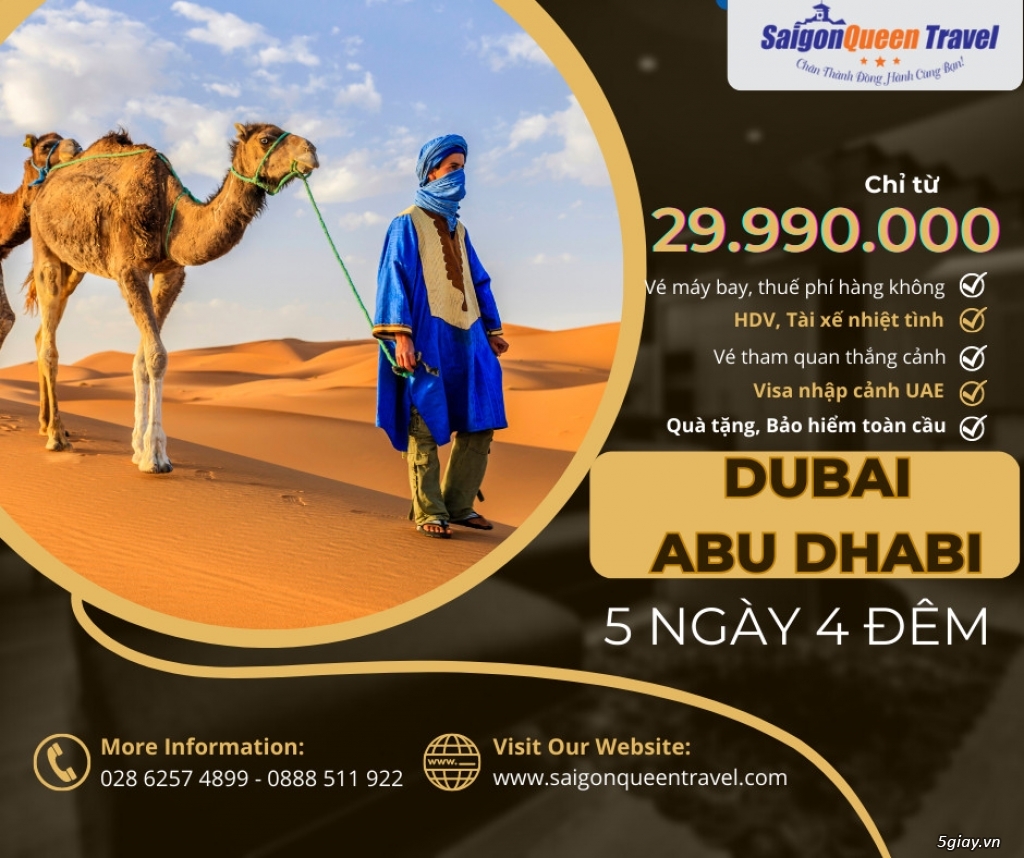 TOUR DU LỊCH DUBAI - ABU DHABI 5N4Đ