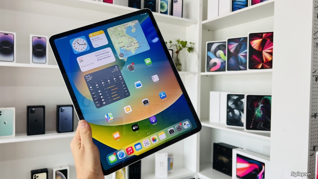 IPad Pro M1 2021 12.9inch- 512GB wifi Màu Gray Lướt đẹp keng như mới s - 1