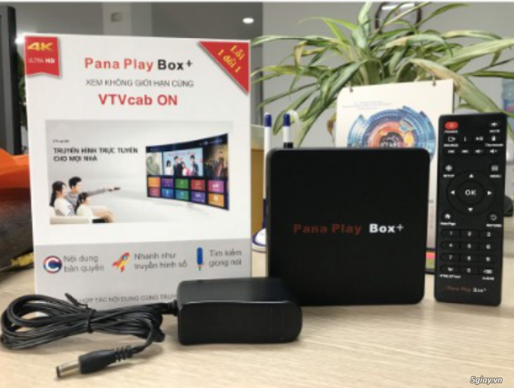 Đầu Pana Play Box+ 4K khuyến mãi remote nói tìm kiếm 1 chạm - 1