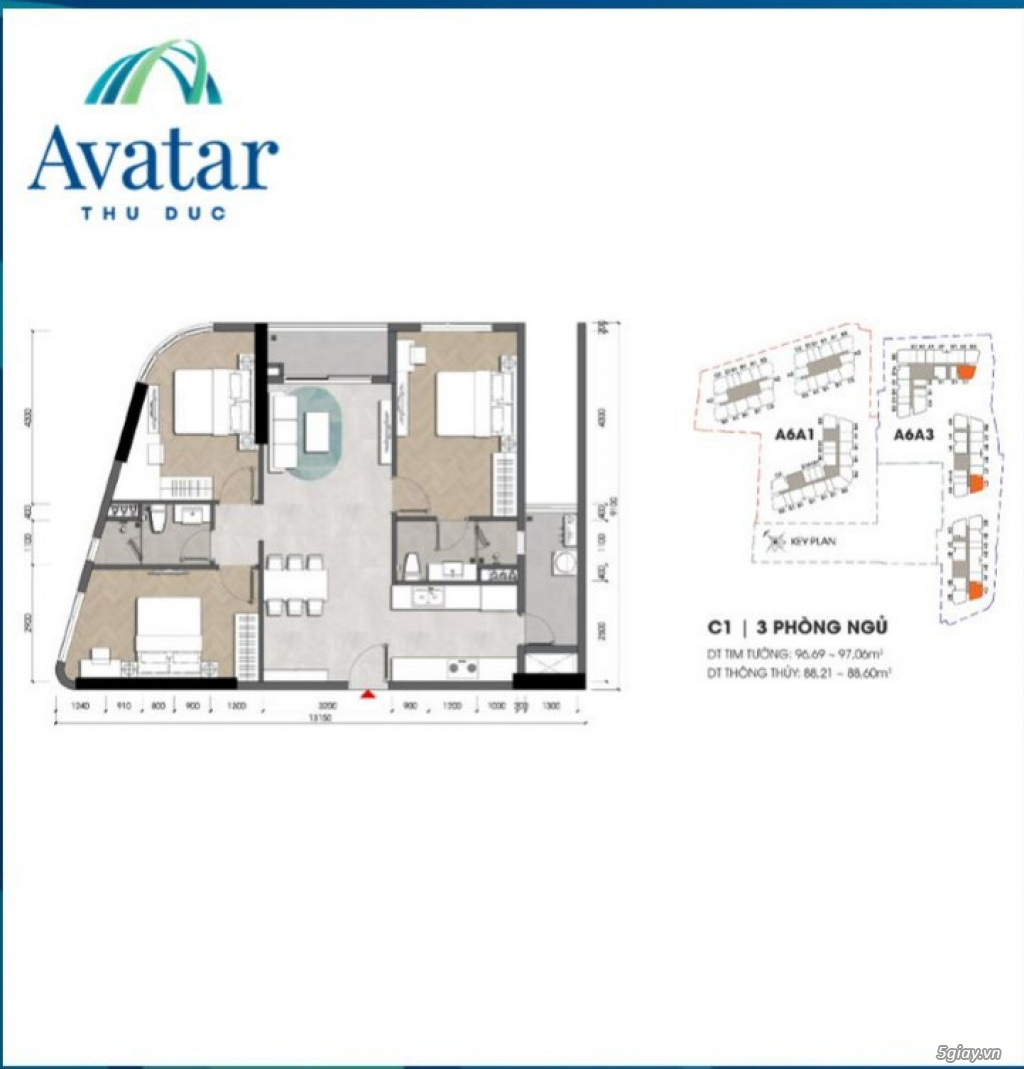 Bán căn hộ 3 phòng ngủ Avatar Thủ Đức - View Landmark - 2