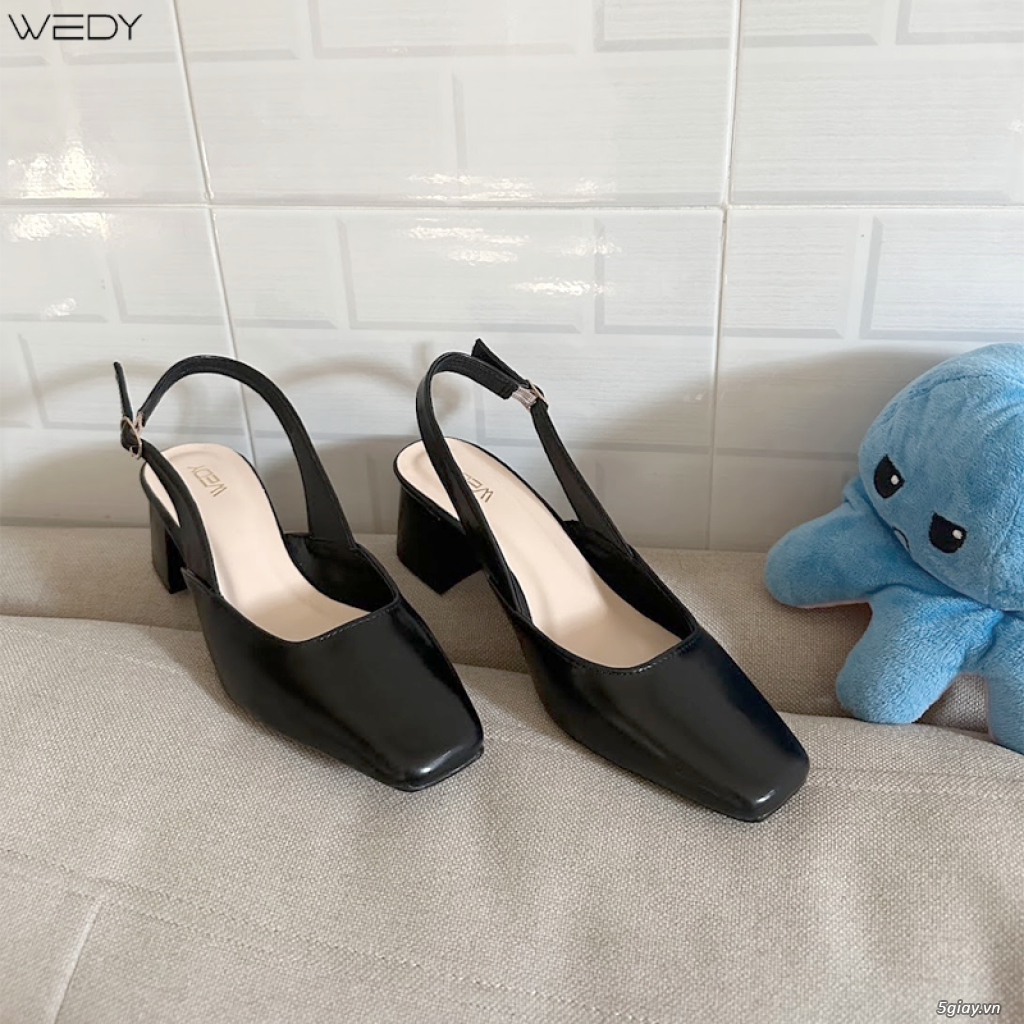 Giày Cao Gót Slingback WEDY Mũi Vuông 5 Phân - 4