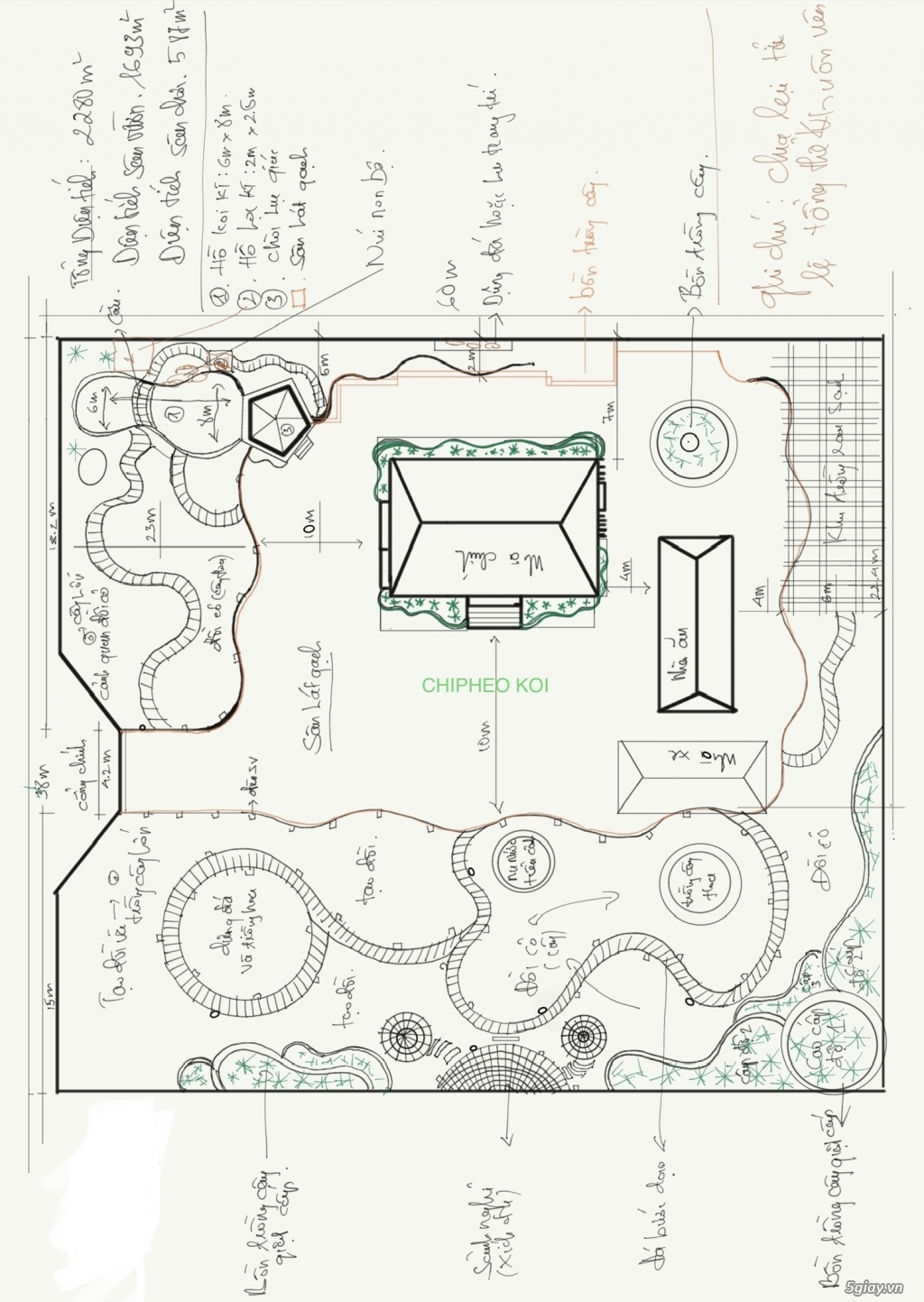 Hồ cá sân vườn đẹp - 2