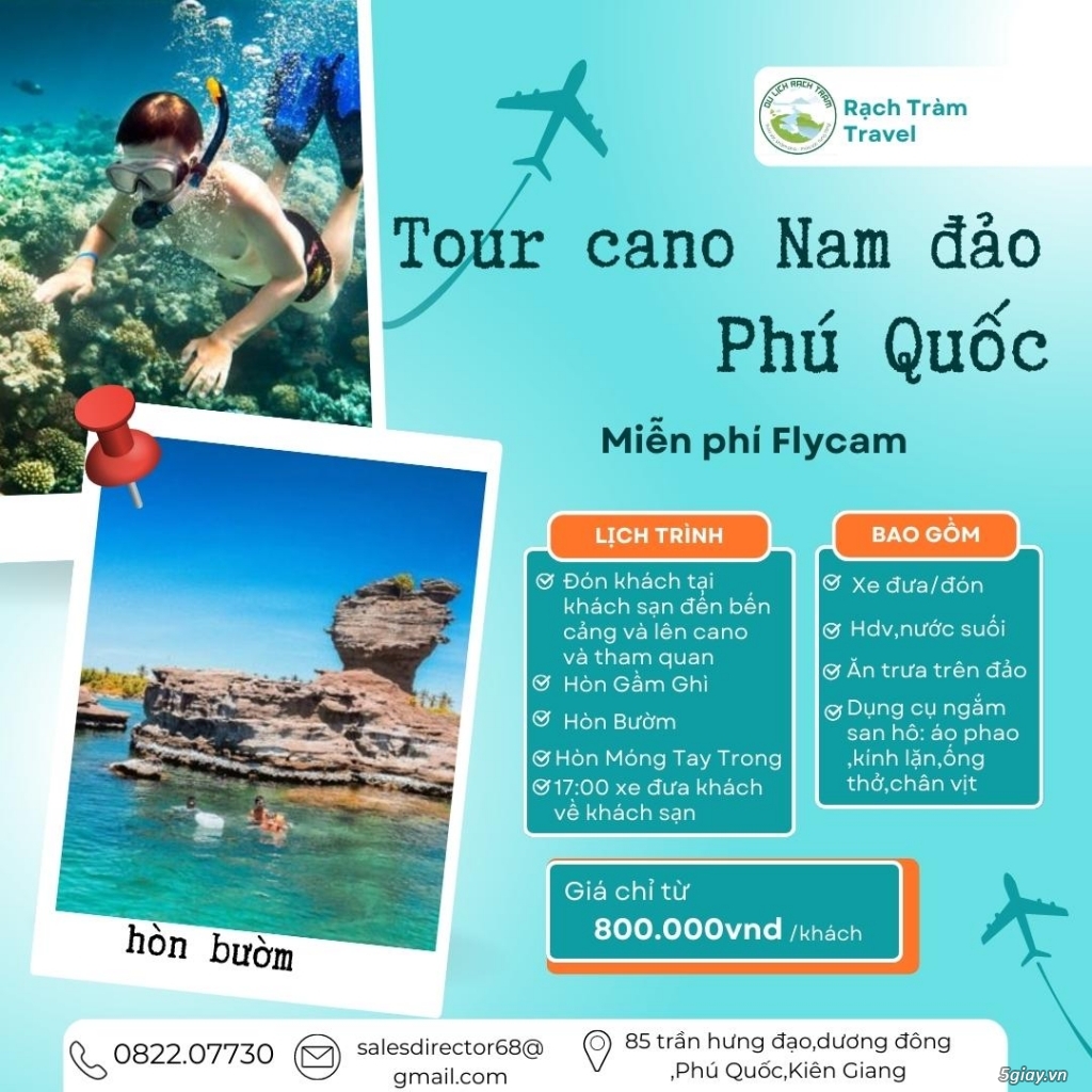 Tour tham quan Nam đảo Phú Quốc