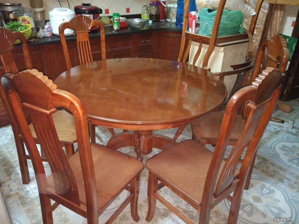 Bộ bàn ghế ăn gỗ xoan đào - 6