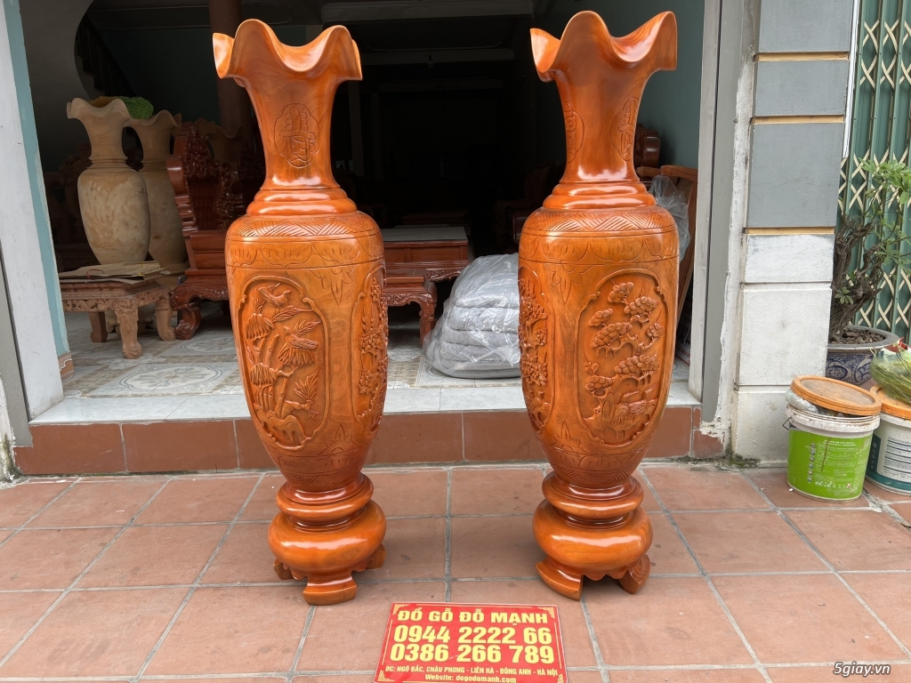 Lục Bình Gỗ Xà Cừ - 8