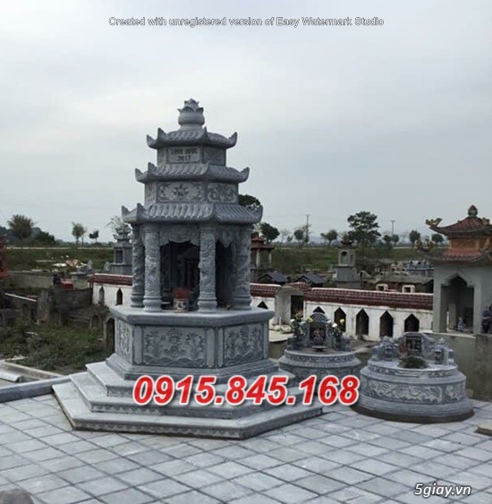 Mẫu mộ tháp bảo bằng đá đẹp tại Tây Ninh - 1