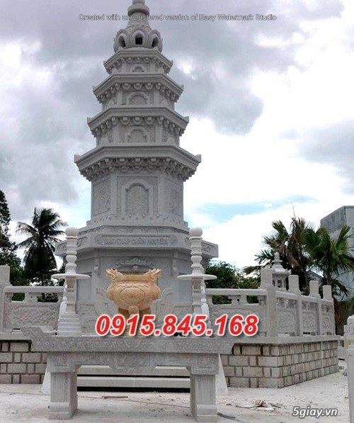 Mẫu mộ tháp bảo bằng đá đẹp tại Tây Ninh