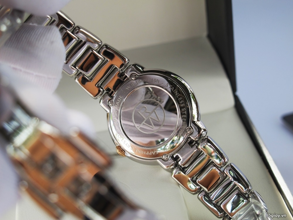 Đồng Hồ Nữ Raymond Weil Jasmine / Kim Nung Xanh - Demi Vàng Hồng 18k - 8