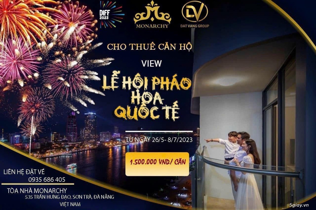 Cho thuê Căn Hộ Mornachy + Golden bay - 4