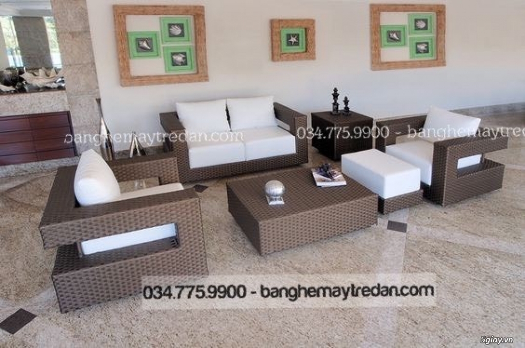 Sofa nhựa giả mây phòng khách - Thư giãn và đẳng cấp