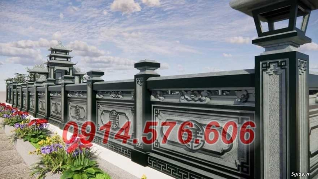 Tường bao nhà mồ đá tự nhiên đẹp nhất Kiên Giang