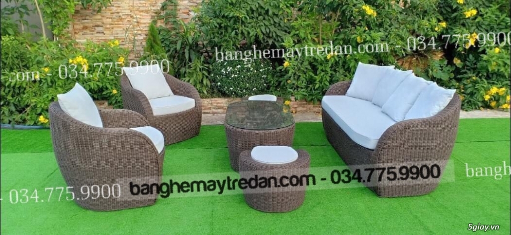 Sofa nhựa giả mây phòng khách - Thư giãn và đẳng cấp - 2