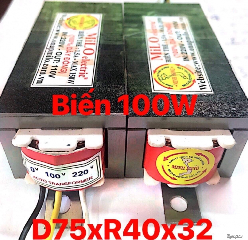 biến thế công suất 100w dùng cho quạt nội địa