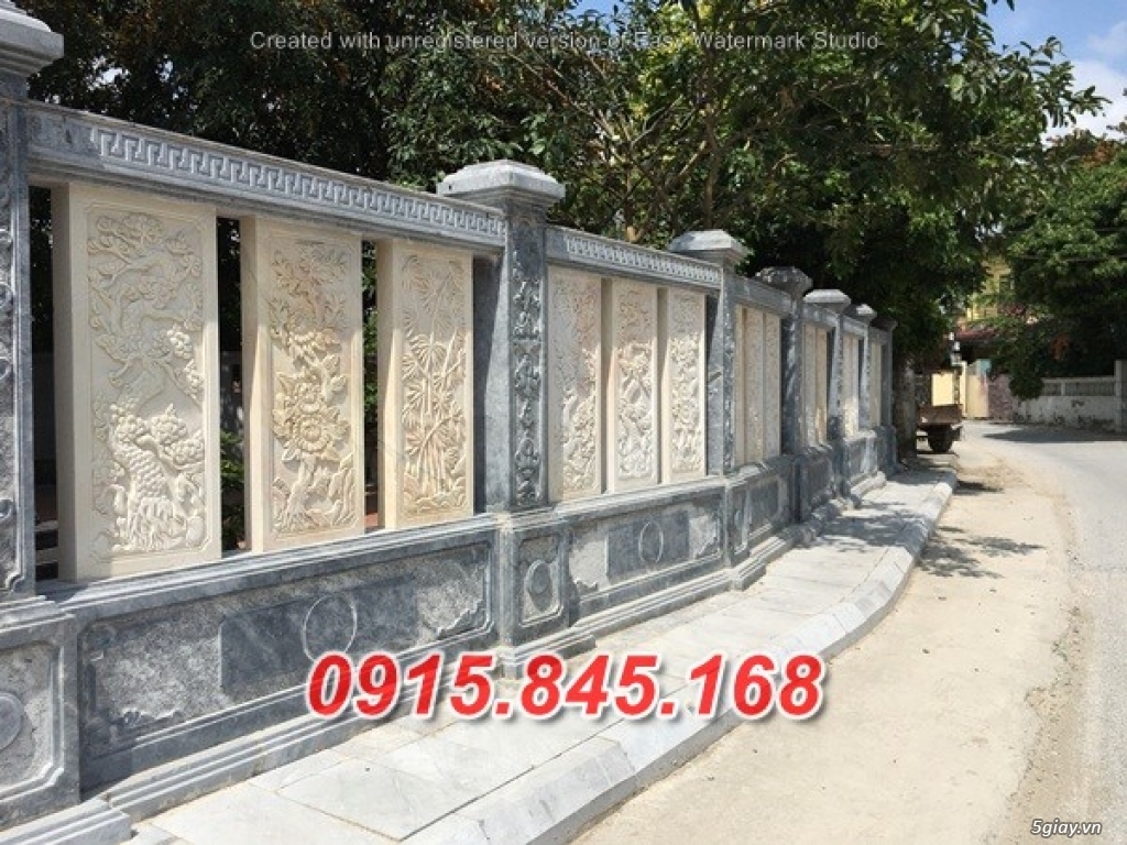 47 Lan can đền chùa đá xanh tự nhiên đẹp Bắc Ninh - 2