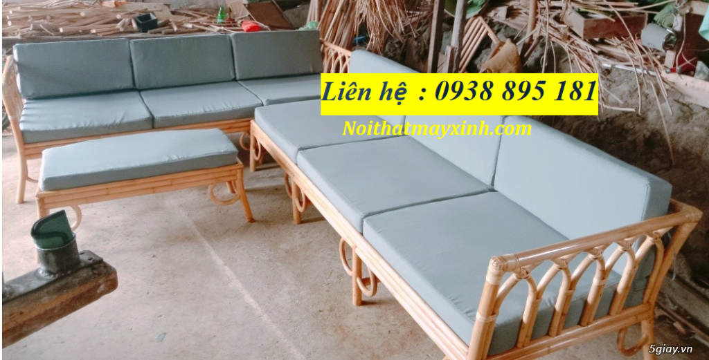 Bàn ghế Sofa mây tre đan - 14
