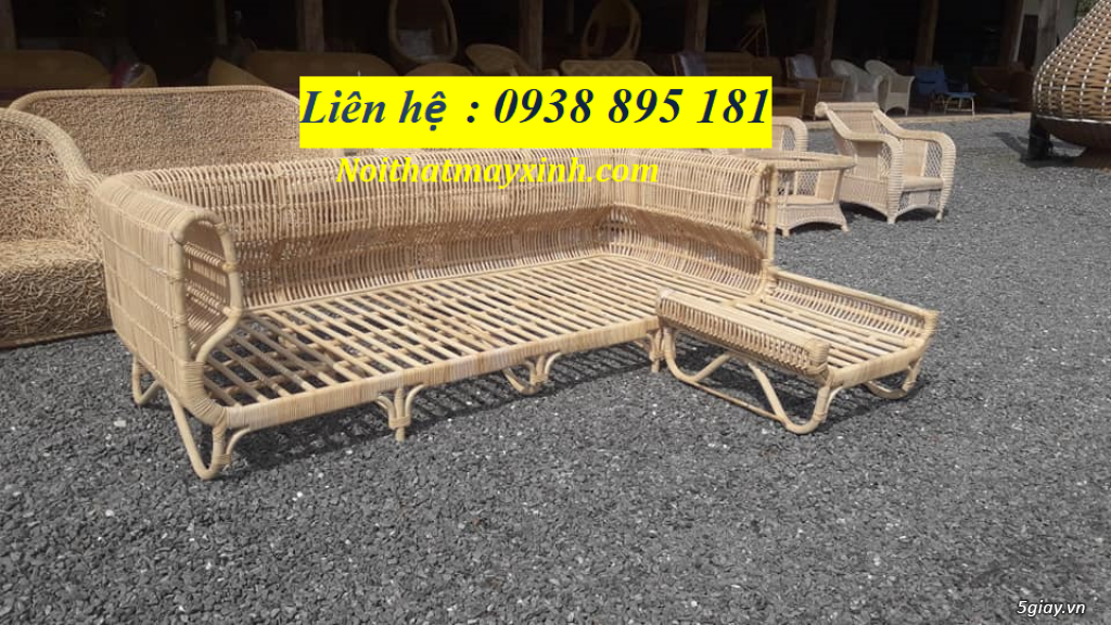 Bàn ghế Sofa mây tre đan - 6