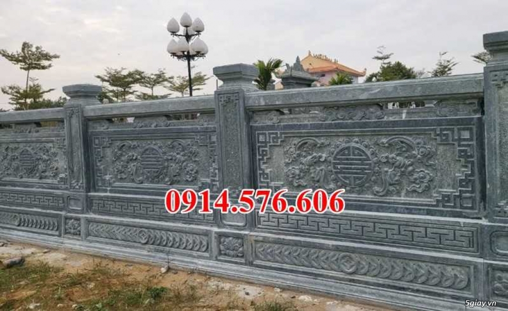 13 Lan can tường bao lăng mộ đá tự nhiên đẹp nhất
