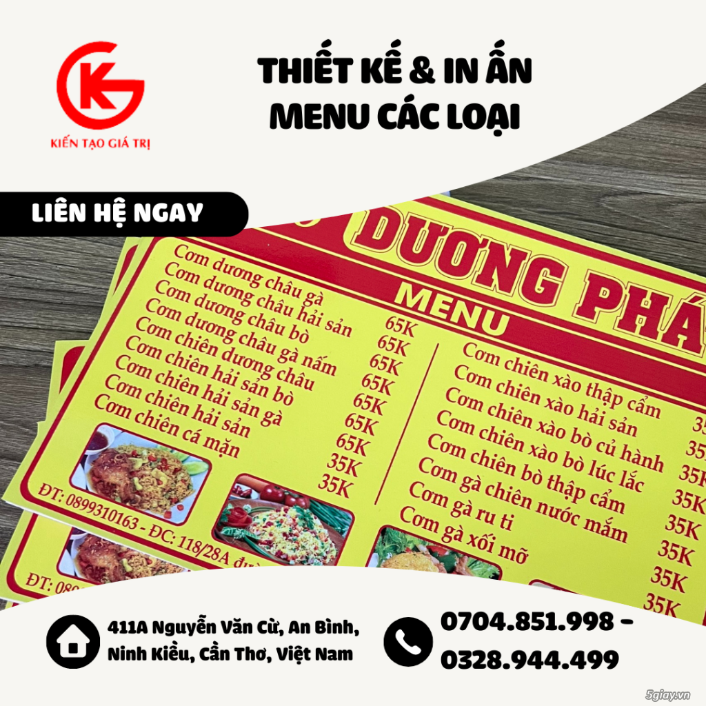 In ấn sản xuất menu kháng nước PVC - 4