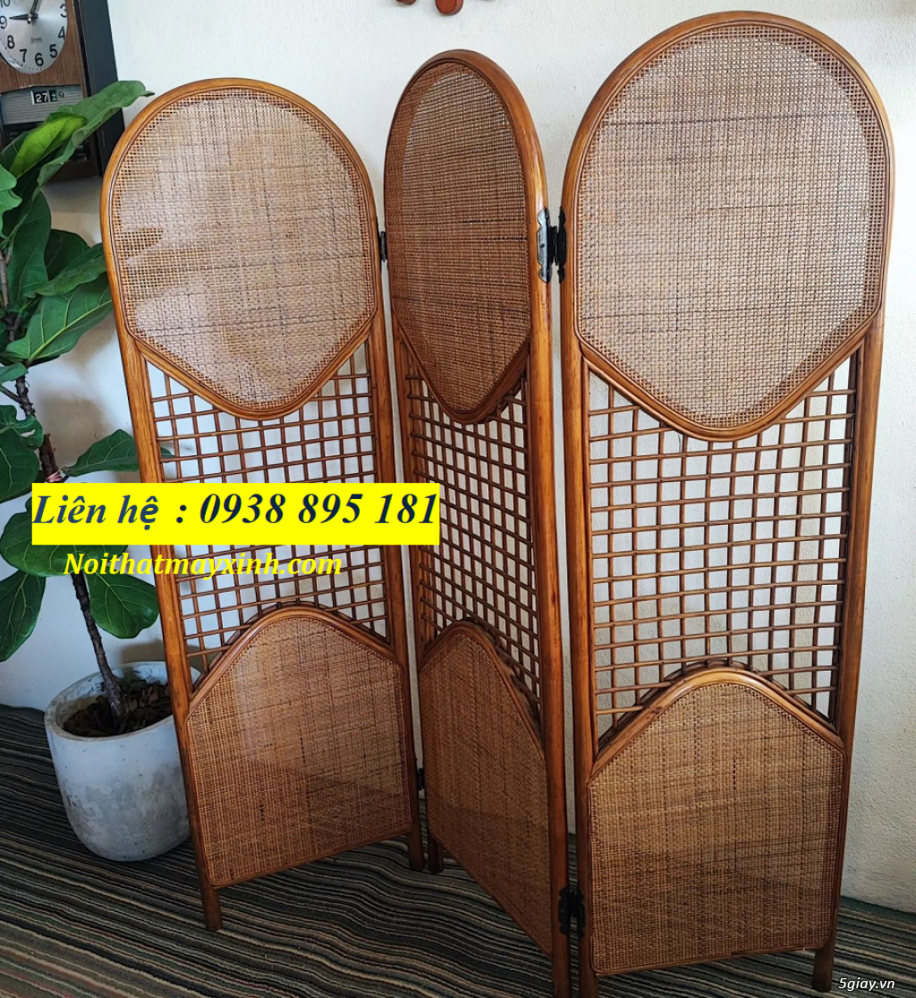 Bình phong vắch ngăn bằng mây tre đan - 10