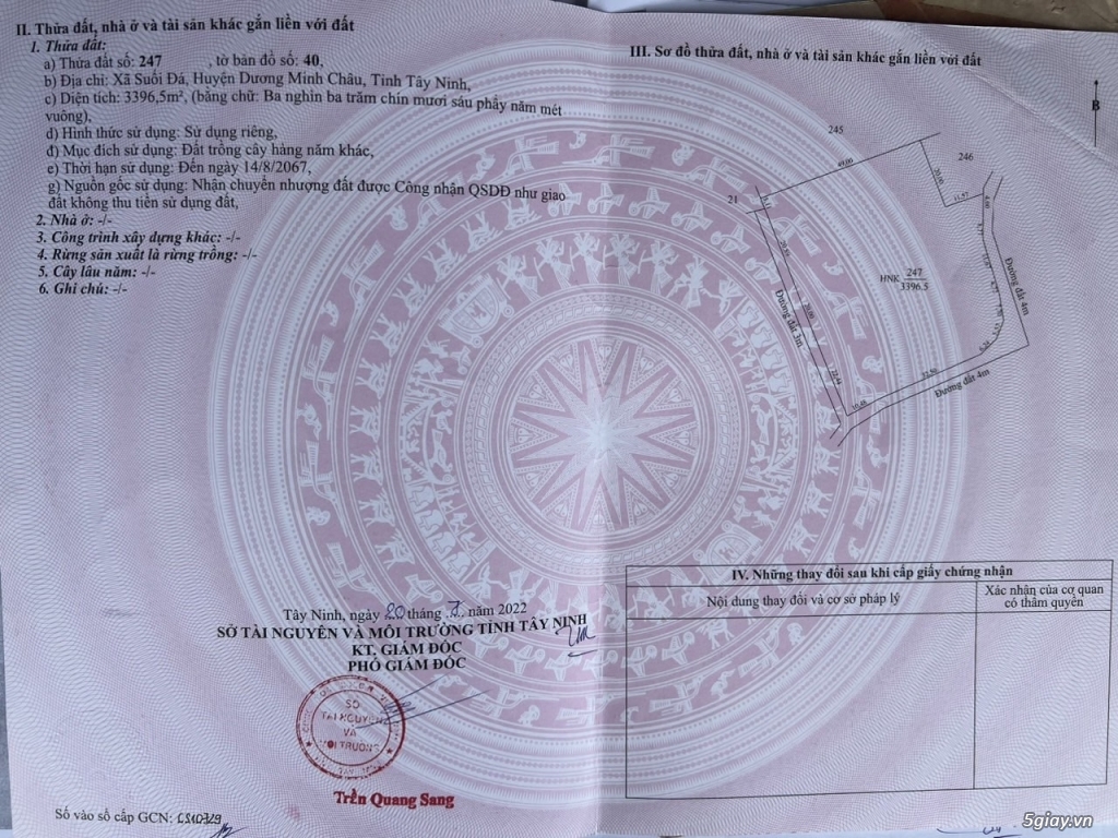 Bán gấp lô đất đường Suối Đá, X.Suối Đá, H.Dương Minh Châu, Tây Ninh - 4