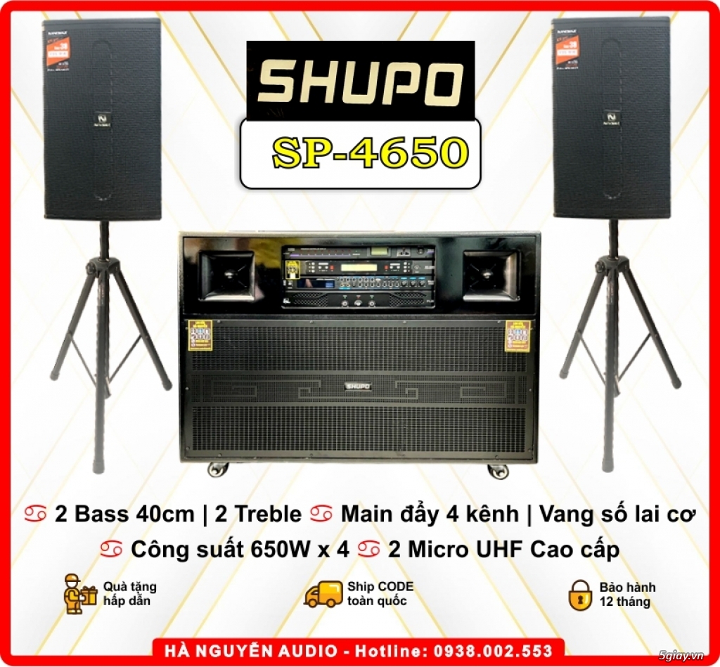 Tủ Điện 4 Kênh SHUPO SP-4650 - Âm Thanh Sống Động và Thiết Kế Đẳng Cấp