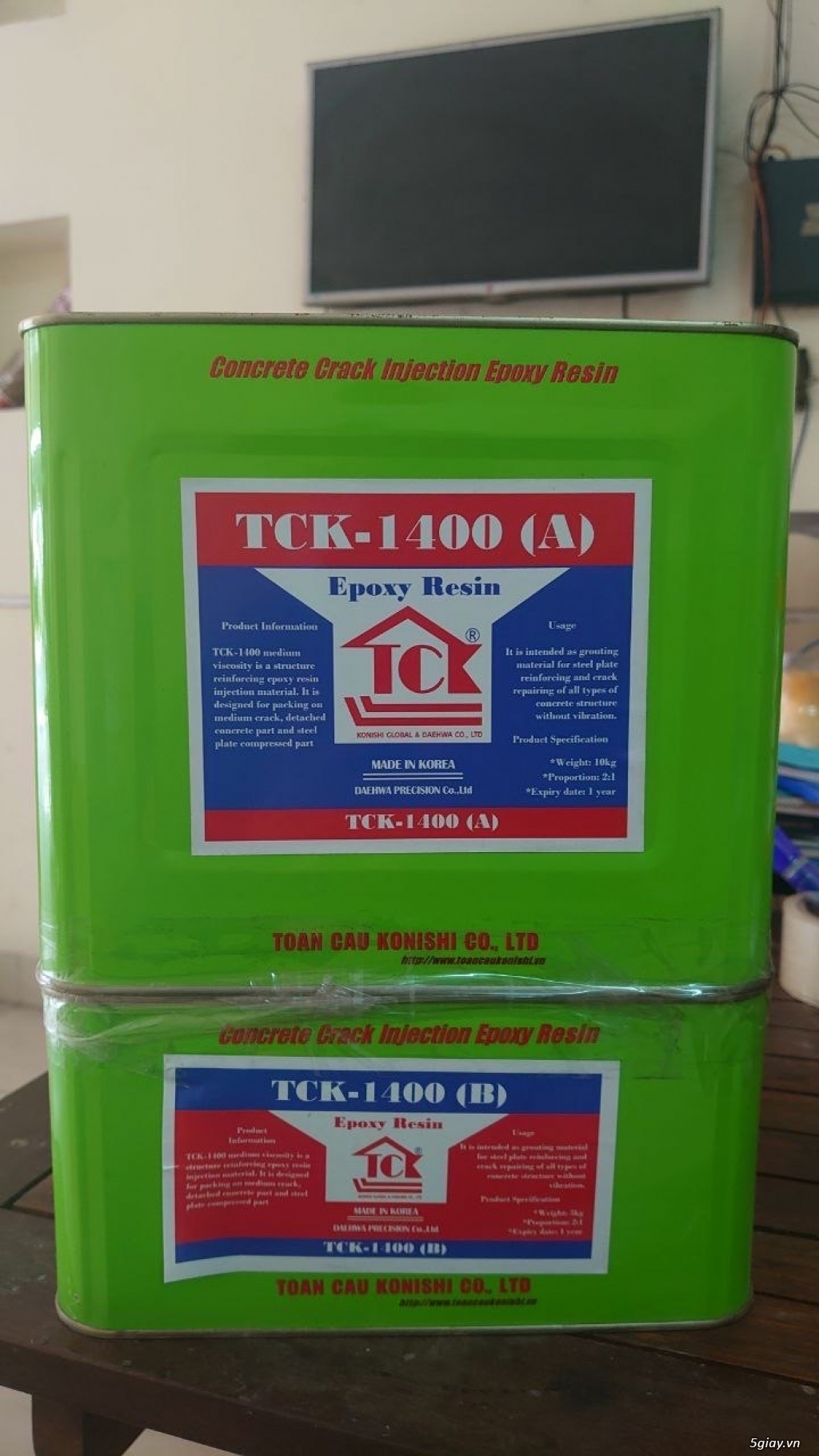Keo chống nứt TCK-E500, epoxy 1400, E206, TCK-e2800 xuất xứ Hàn Quốc - 6