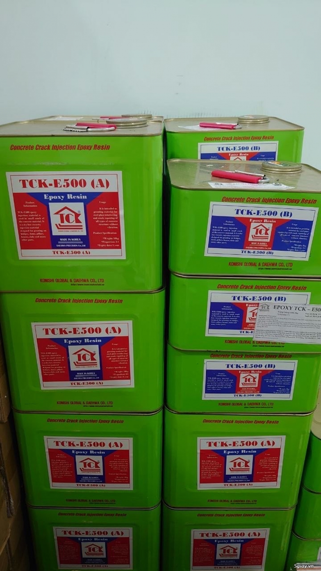 Keo chống nứt TCK-E500, epoxy 1400, E206, TCK-e2800 xuất xứ Hàn Quốc - 9
