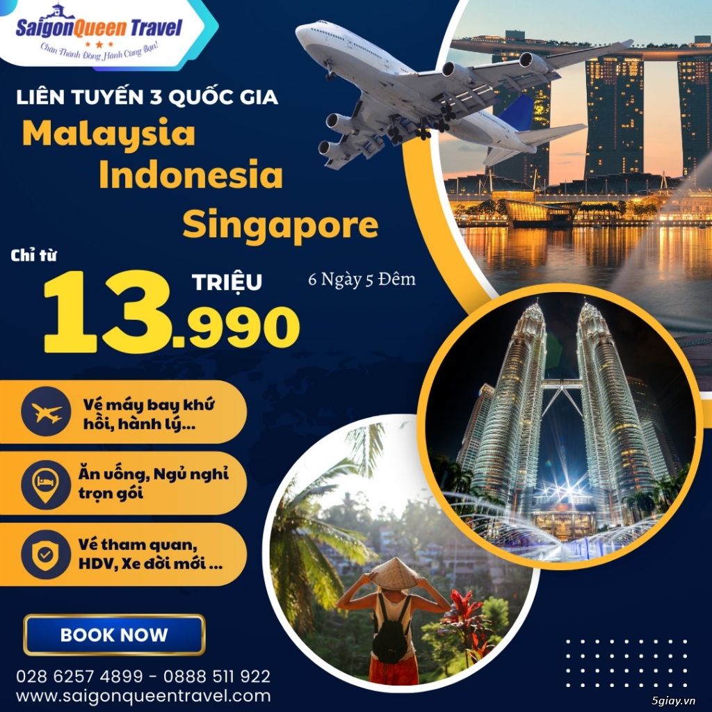 Tour Malaysia - Singapore - Indonesia 6N5Đ