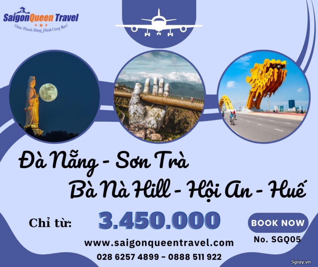 Tour HCM/HN - ĐÀ NẴNG - SƠN TRÀ - BÀ NÀ - HỘI AN -HUẾ - HCM/HN - 4N3Đ