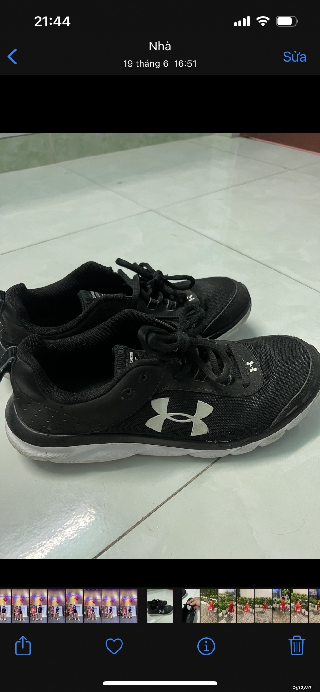 giày underarmo size 42 200k