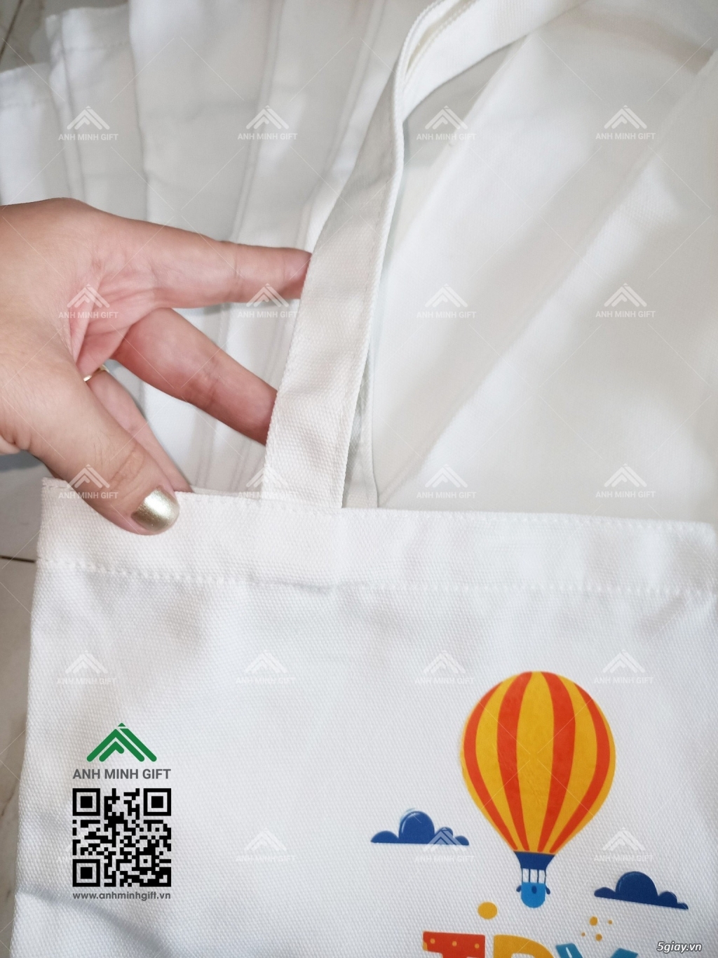 Túi vải Canvas in logo, slogan giá sỉ - 2