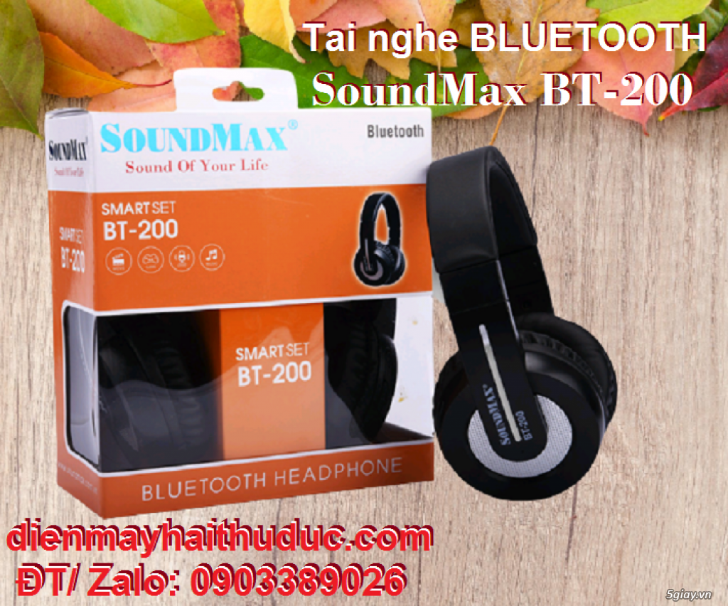 Tai nghe SoundMax BT-200 dòng phone chụp choàng đầu có Mic - 3