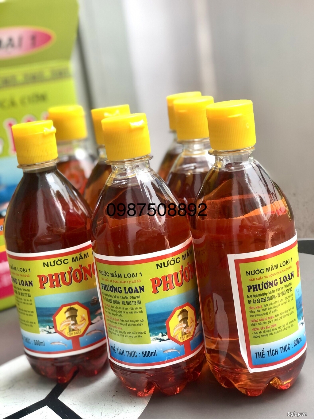 Nước mắm cá cơm không vị mặn chát 1 thùng 6 chai/ chai 500ml