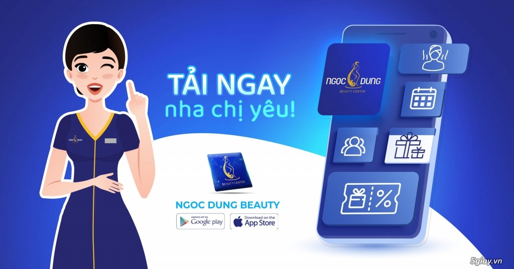 Nhận ngay ưu đãi khủng khi tải app Thẩm Mỹ Viện Ngọc Dung