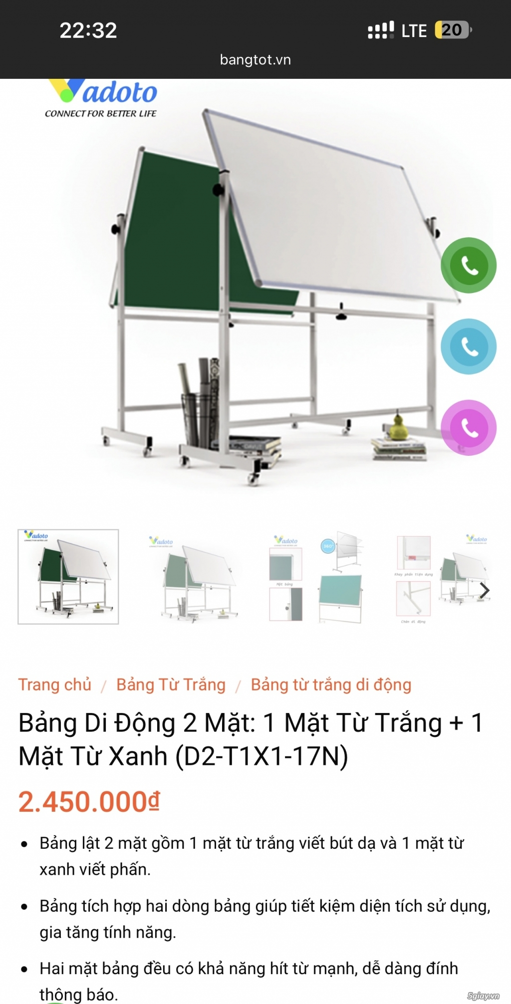 Bảng từ 2m2 và 3m
