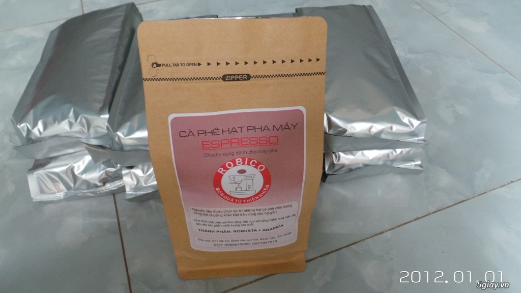 Cà phê hạt nguyên chất 70% Robusta 30% Arabica mức rang rang medium - 1