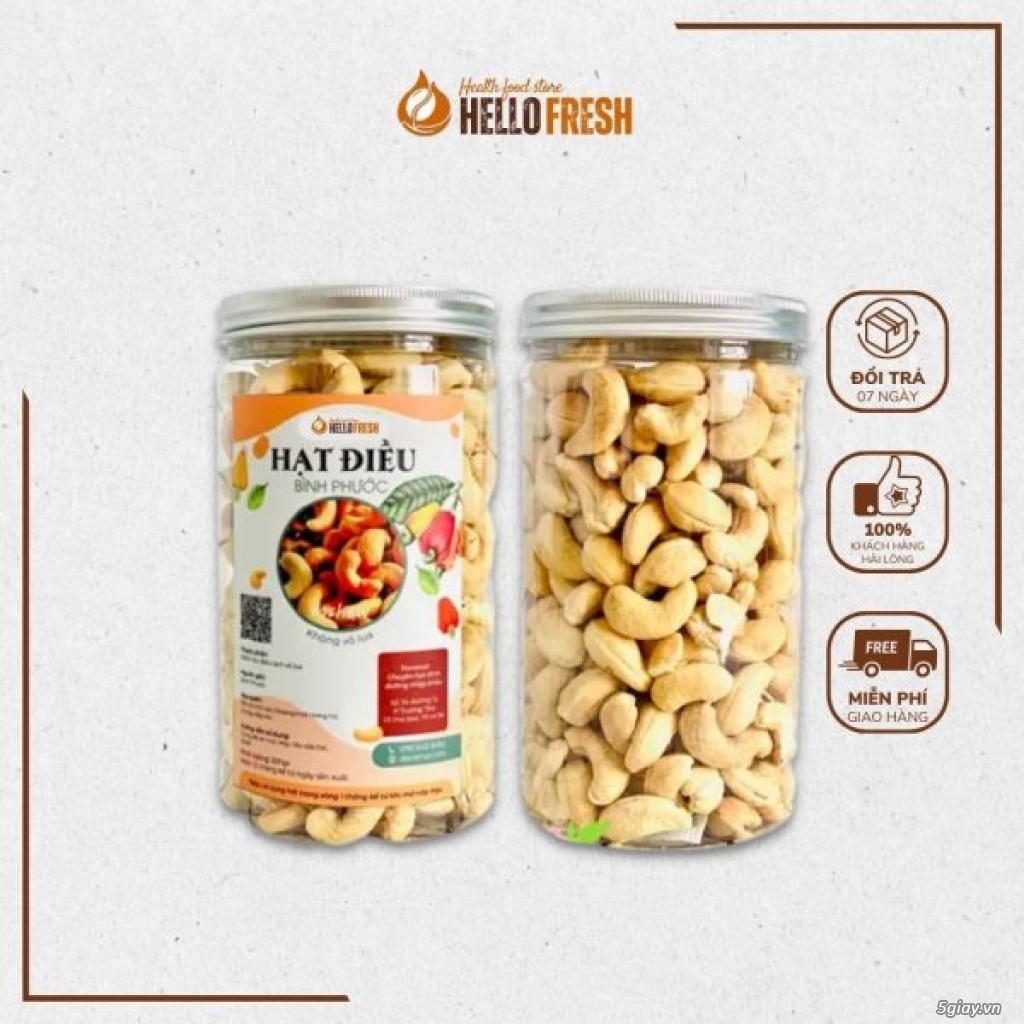 Hạt điều rang mộc vỏ lụa