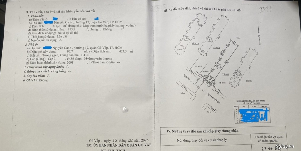 Gò Vấp - 12,9 Tỷ   113m2(3,9 X 23,8) Nở Hậu - Sổ Hồng CC - 5