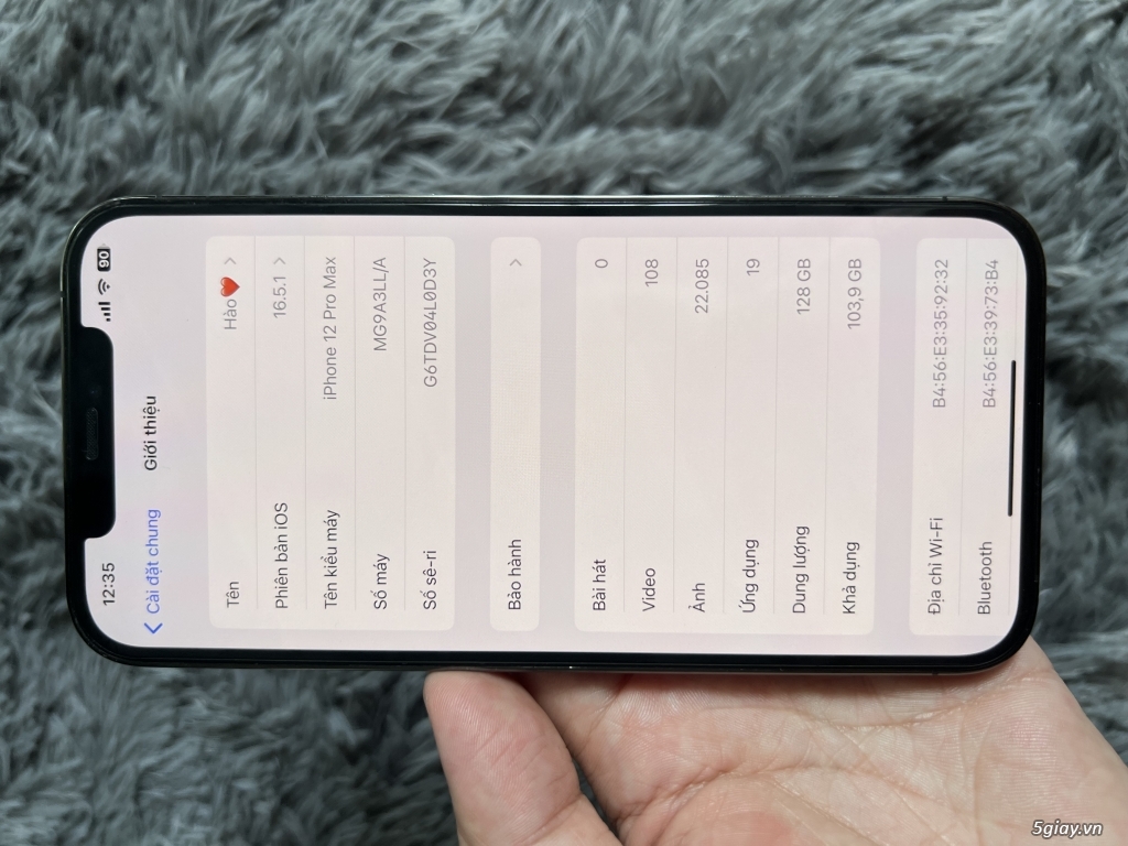 Mình lên đời bán iphone 12 pro max 128gb xám quốc tế Mỹ. - 1