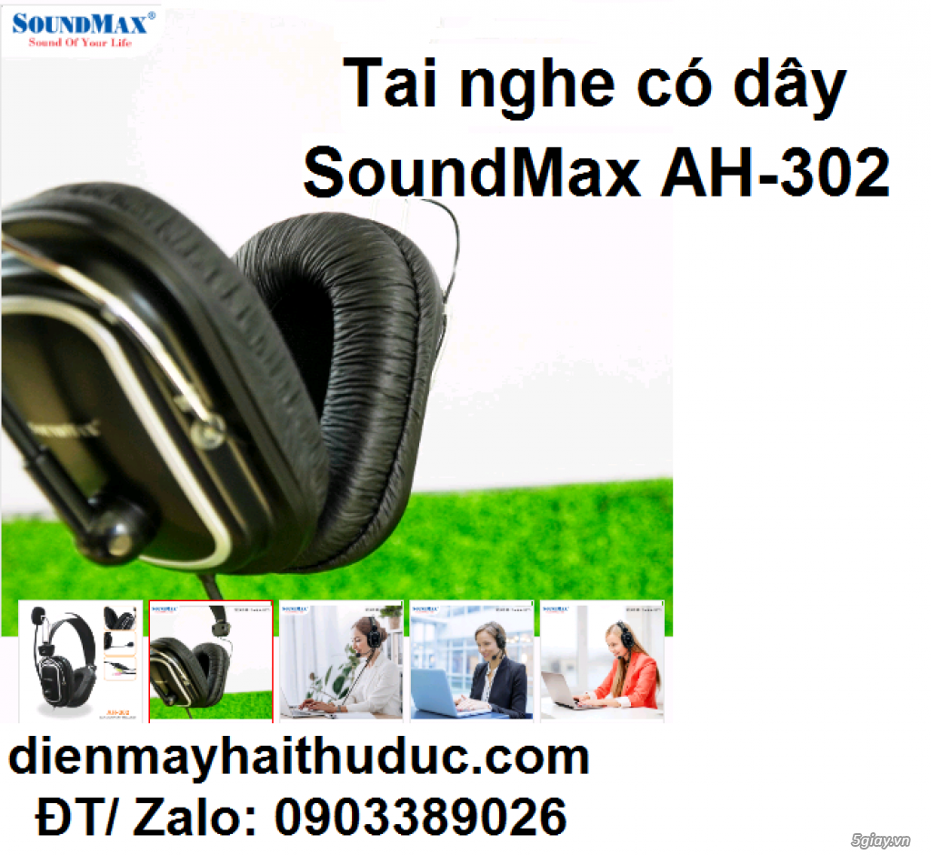 Tai nghe có dây 2m SoundMax AH-302 bảo hàng 12 tháng chính hãng - 1