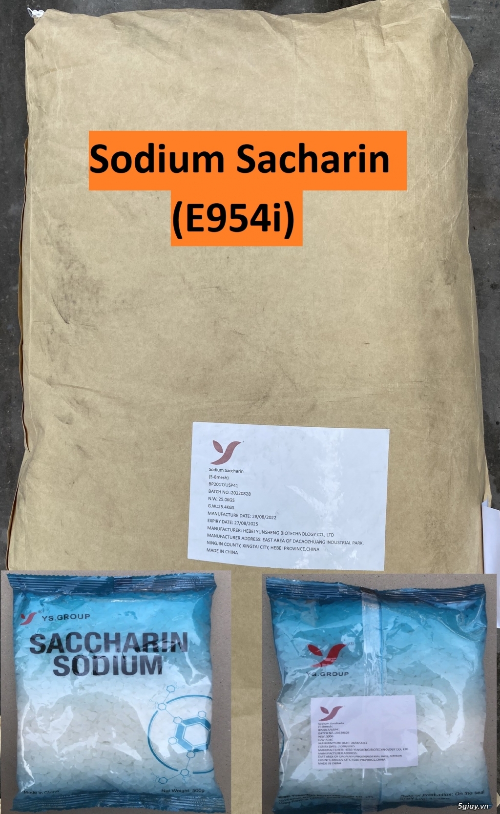 Sodium Saccharine (E954i) Đường Saccharine, chất tạo ngọt nhân tạo