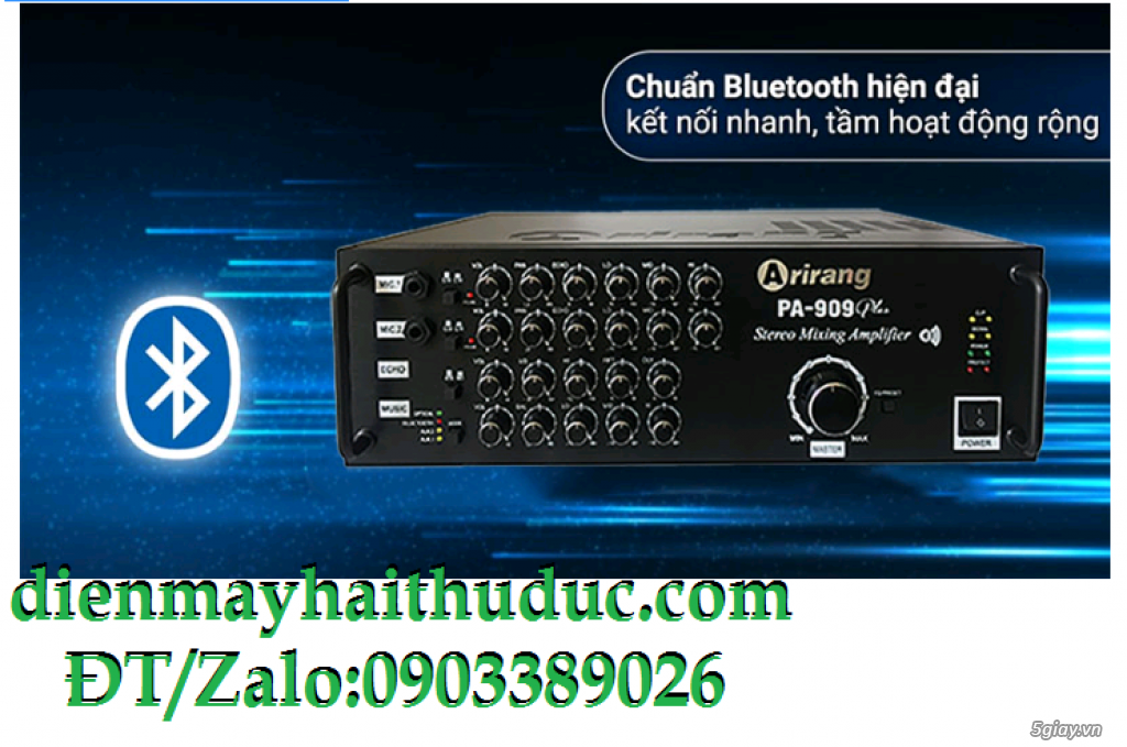 Amply Arirang PA-909 Plus hỗ trợ Bluetooth 5.0, cổng Quang Optical - 4